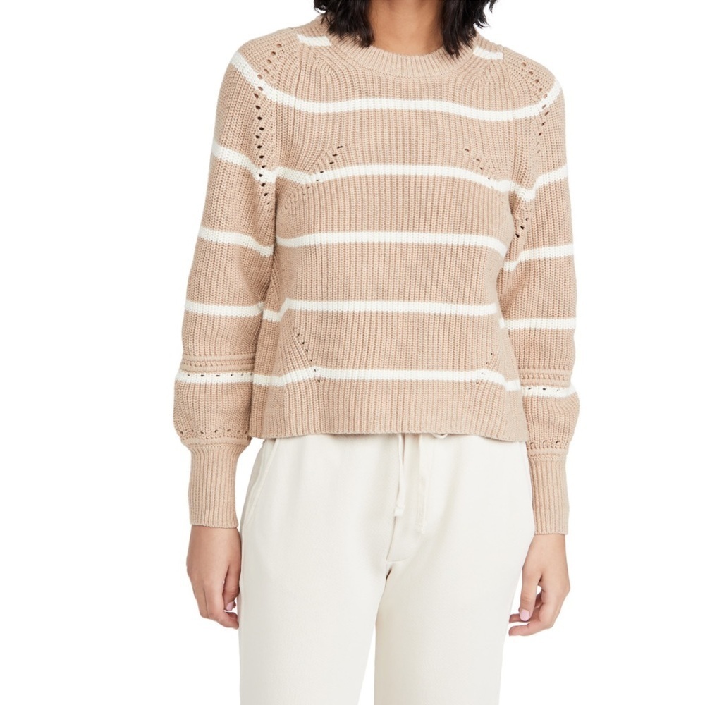 Apiece Apart Sweater Cashmere Wool‎ Blend Celeste Crop Knit Pullover Sz XL